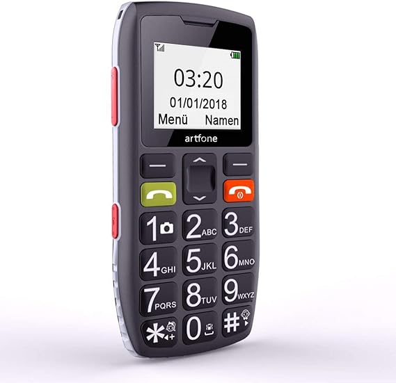 Artfone Senior Mobile Phone with Emergency Button, Illuminated Button