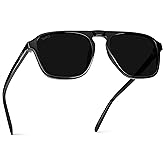 WearMe Pro Polarized Modern Aviator One-Bridge Square Mens Sunglasses