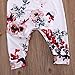 MAINESAKA Newborn Baby Girl Floral Printed Romper Outfits Short Sleeve Summer Bodysuit (18-24M, White)
