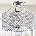 Jojospring Chrome/Crystal 4-Light Round Ceiling Chandelier