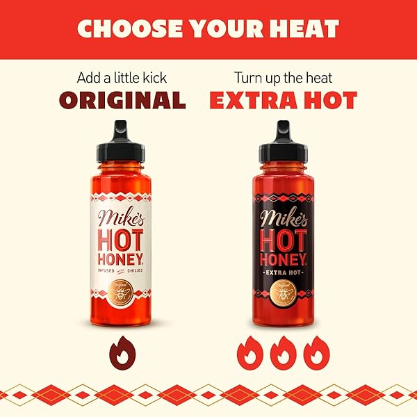 MIKE’S HOT HONEY, EXTRA HOT, AMERICA’S #1 BRAND OF HOT HONEY, SPICY HONEY INFUSED WITH CHILI PEPPERS, GLUTEN-FREE, PALEO-FRIENDLY, SWEET HEAT, PERFECT FOR HOT SAUCE LOVERS (24OZ CHEF’S BOTTLE, 1 PACK)