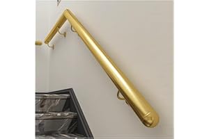 Stainless Steel Wall Mounted Handrail for Indoor Outdoor Stair Safety 3ft 23ft Round Hand Railing for Wood Concrete Brick Sta