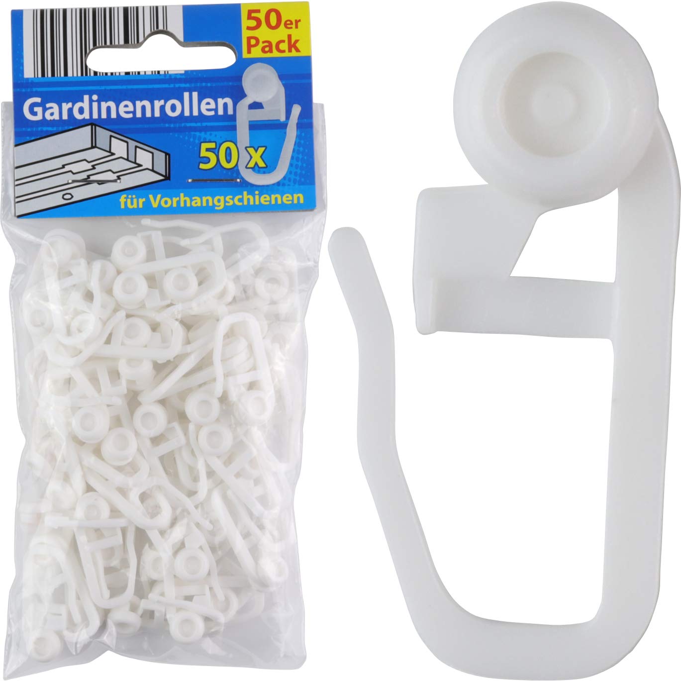 Unbekannt Pack of 50 curtain rolls for curtain rails