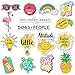 Cute Vsco Aesthetic Stickers [57PCS]- Positive, Lovely, Trendy Sticker for Laptops Hydro Flasks Water Bottle Hydroflask Phone Case Skateboard, Yellow Pink Waterproof Decals for Kids, Teens Visco Girs primary