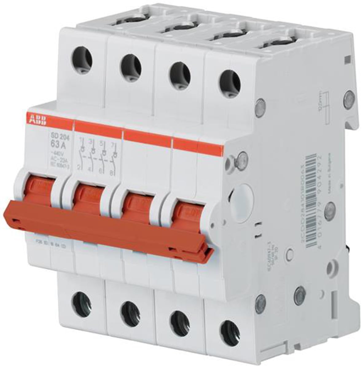 abb-entrelec SD204/25 – Secciónador 4-Pin Switch 25 A