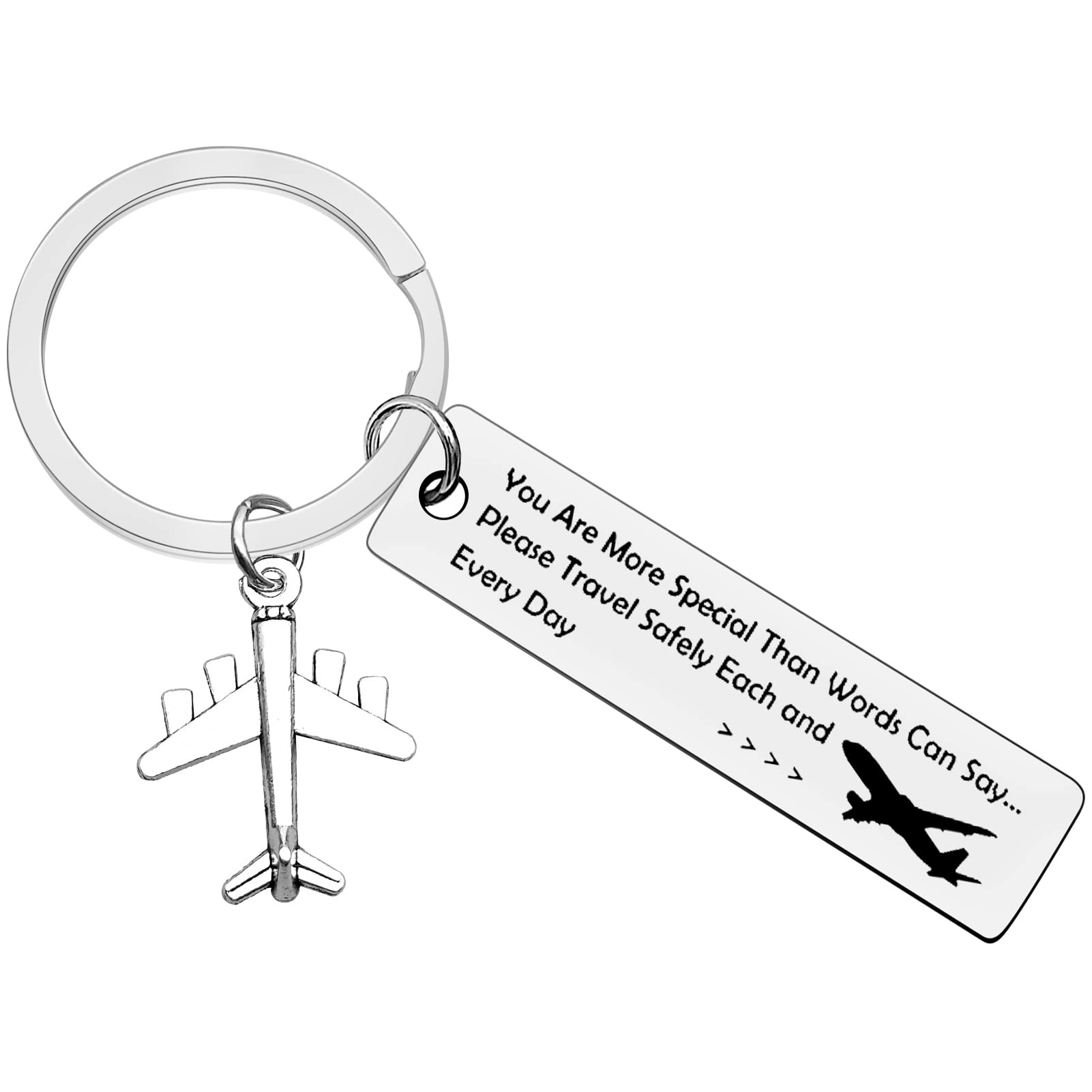 Ximalun Safe Travels Gift Travel Keyring You Are More Special Than Words Can Say Travel Safely Keyring Flight Attendant Gift Pilot Gift Traveler Gifts for Women Men