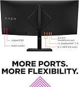 HP Omen 34c Curved Gaming Monitor 34 165Hz WQHD VA 1500R FreeSync 2xHDMI DP view 8