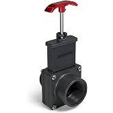FibroPool Gate Valve - Dual Threaded Shut-Off - 1.5 in - Plastic | Above Ground Pool, 2 Ports, Male And Female Ends, Slide Mechanism, Weather Resistant, Pump And Skimmer Isolation