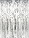DANIRZE Metallic 3 ft. x 8 ft. Tinsel Foil Fringe Curtains Silver for Party Wedding Decoration (2-Pack, Silver)