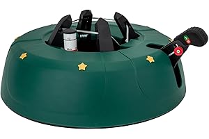 JILUVA Christmas Tree Stand with Water Reservoir, Foot Press Easy Setup, Fits up to 8ft Real Tree with 5.1" Diameter, Equipped with Water Level Indicator, No Assembly Needed