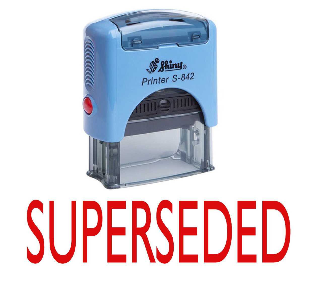 SUPERSEDED Self Inking Rubber Stamp Office Stationary Custom Shiny Stamp