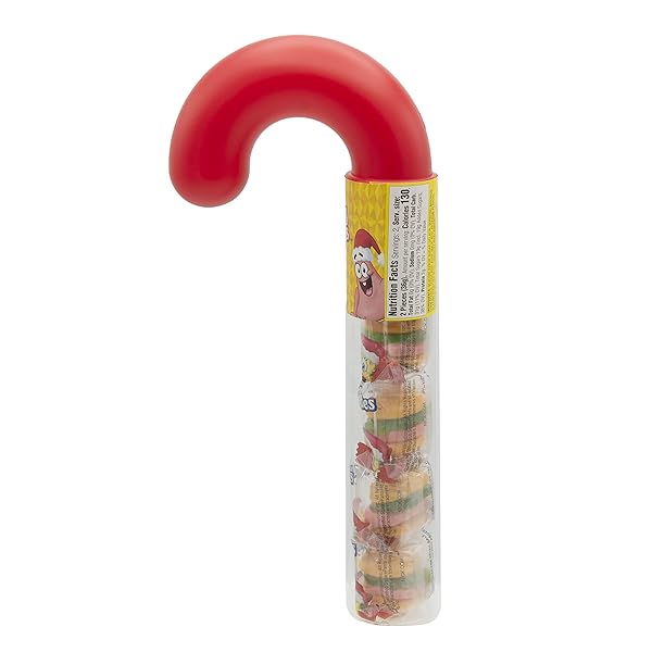 KRABBY PATTIES GUMMY CANDY, HOLIDAY CANDY CANE TUBE (3 PACK)