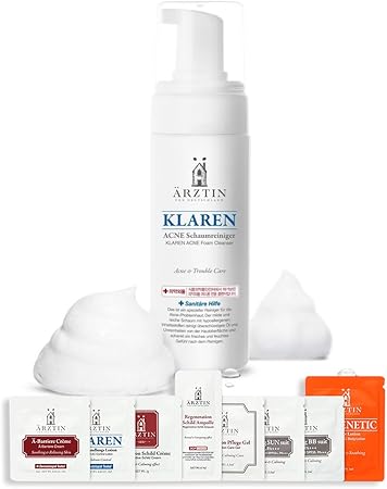 Amazon エルツティン Arztin クラーレン アクネ フォームクレンザー Gobizkoreaショップのみ8種サンプルプレゼント中 ニキビケア 脂性肌 トラブル肌 敏感肌 低刺激 クレンジング バブル 洗顔フォーム スキンケア 韓国ドクターズコスメ 海外直送品
