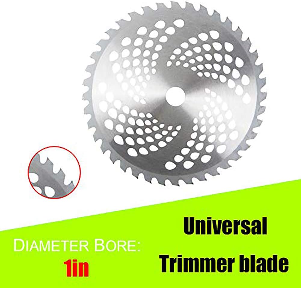 SYITCUN 2Pack 40Teeth 10inch Alloy Steel Carbide Tip Brush Grass Cutter Trimmer Weed Eater Blade Multi-use Cut Through Like a Knife Through Butter: Garden & Outdoor