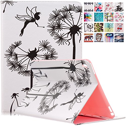 iPad Pro 9.7 2016 Case with Stylus Pen, Dteck(TM) PU Leather Protective Wallet Case with [Card Slots] Cartoon Cute Flip Folio Stand Cover for Apple iPad Pro 9.7 inch 2016 Model Tablet,Dandelion