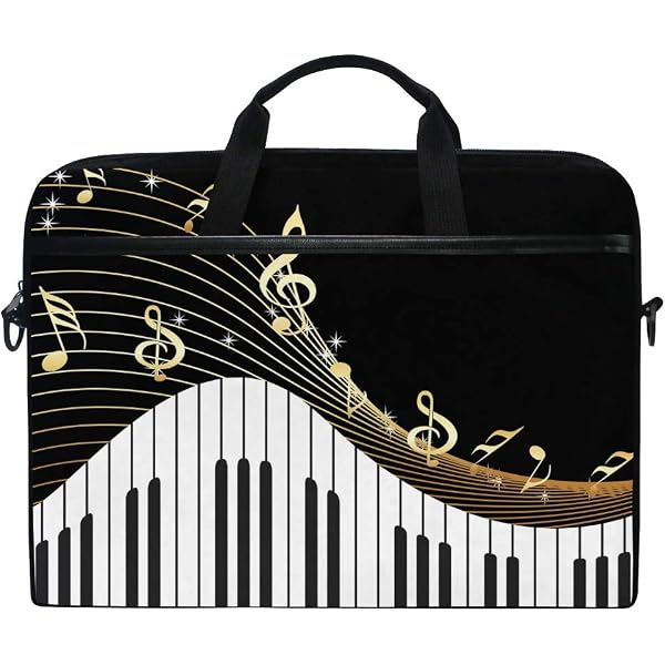 Anti Mouse Bags Piano Keys Laptop Case - 15-15.4