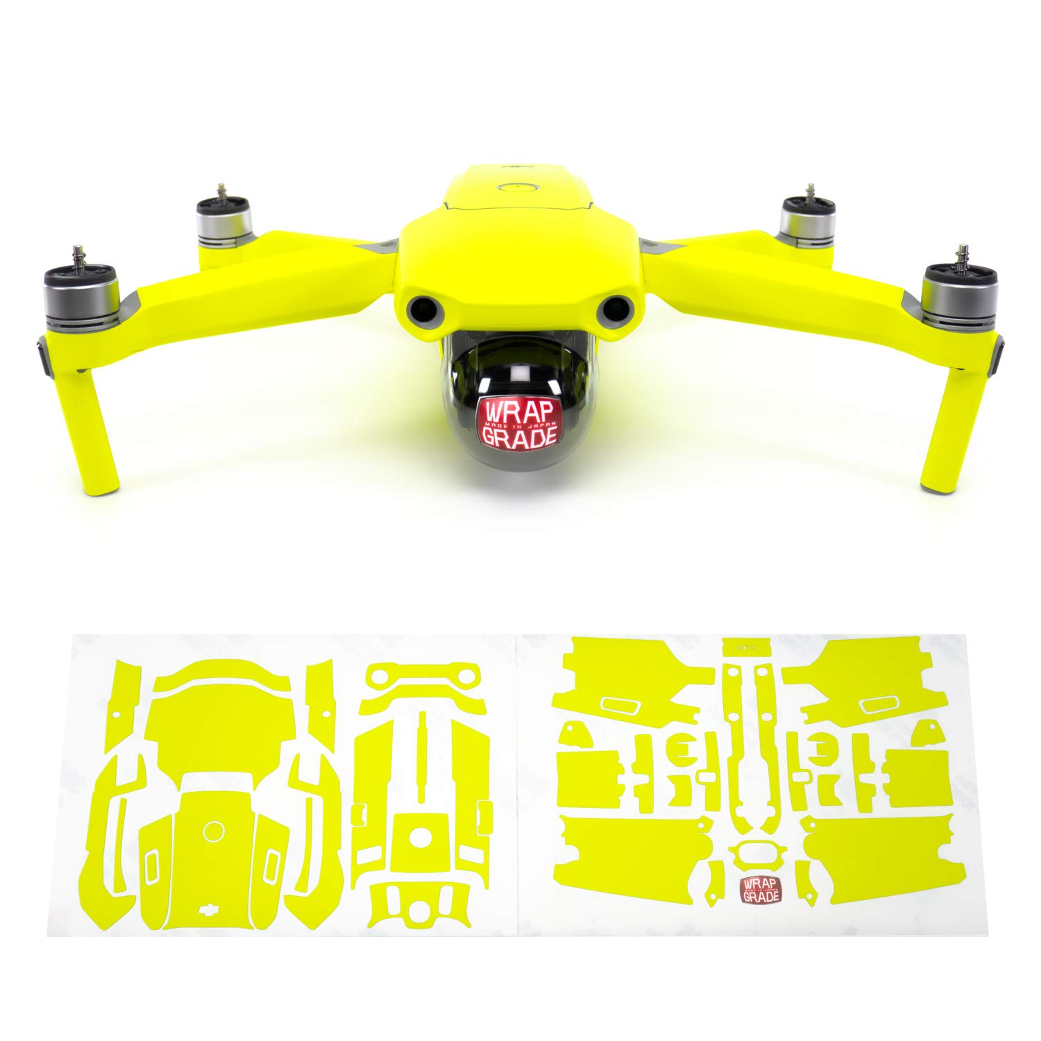 Wrapgrade Main Unit Skin Compatible with DJI Mavic Air 2 (NEON YELLOW)