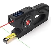 LUNYEE 393Ft Digital Tape Measure with Laser - 3-in-1 Recharge Electronic Laser Measuring Tape with Tape Measure 16Ft OLED Display M/in/Ft Unit Switch Area/Volume/Pythagorean,Class II Laser