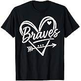 Graphic Heart Braves Apparel for Men Women Kid Boy Girl T-Shirt