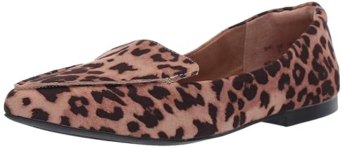 Amazon Essentials Women's Loafer Flat, Rose Leopard, 7