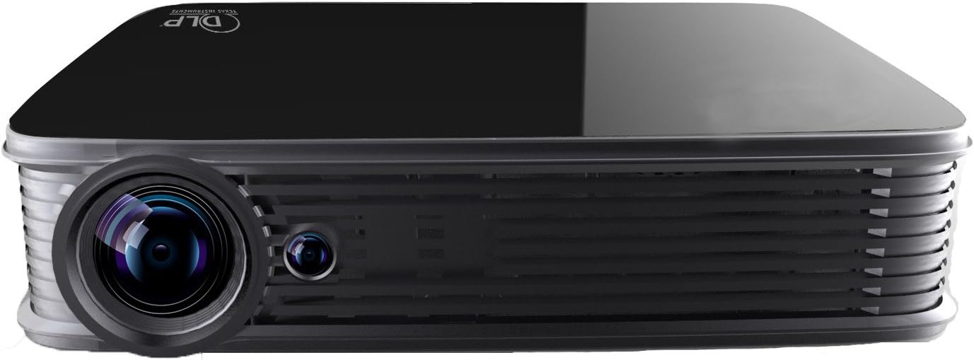 4K Projector,SJY Android5.1 DLP Home Theater Projector Mini Portable Build in Wifi Quad Core CPU Full 3d Screen Zoom Bluray 3d VGA Usb Av Hdmi Bluetooth4.0 4K TV Chips LED Lamp Black