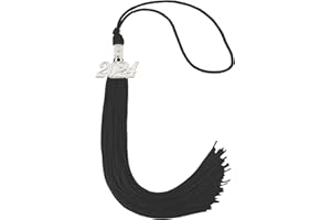 UIALECG Graduation Single Color Tassel with Silver Date Drop 2024