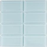 Beveled Vapor Glass Subway Tile 1 sq.ft