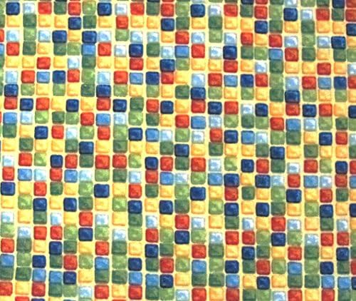 SMALL SQUARES PRIMARY COLORS ~ SET 3 FAT QUARTERS BUNDLE ~100% COTTON ~ Quilt Fabric ~ CRAFTS ~ SEWING
