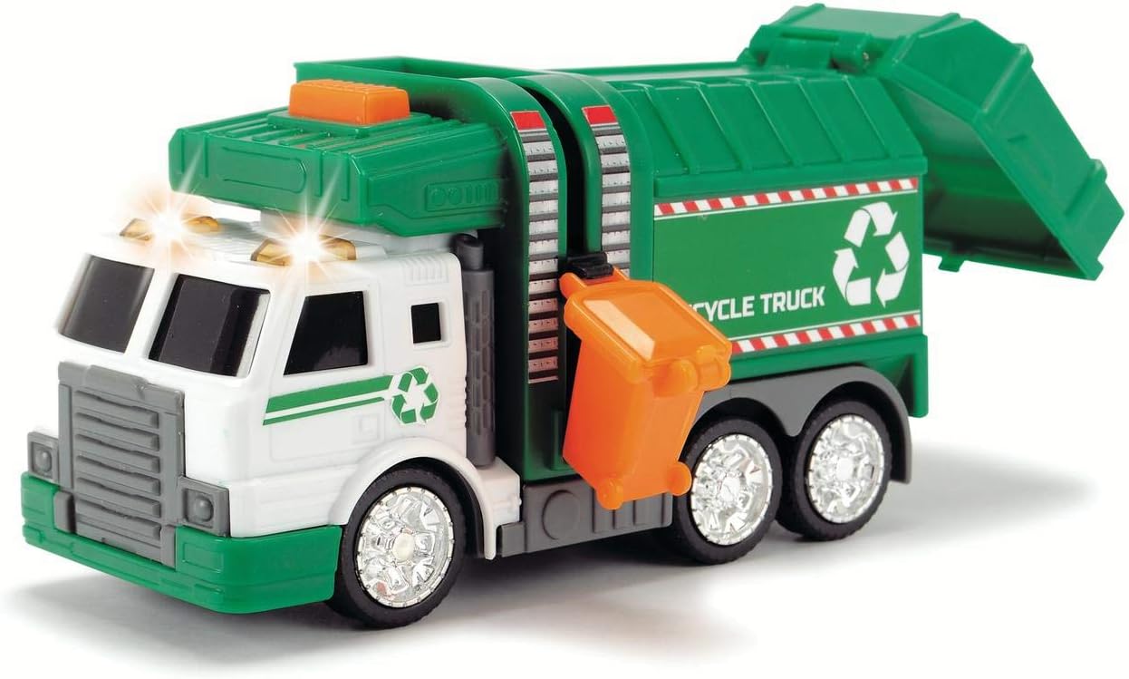 DICKIE TOYS Air Pump Action Garbage Truck, 12"