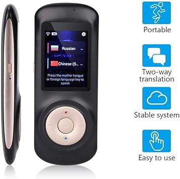 Languages Voice Translator Traductor Idiomas En Tiempo Real Wifi Hotspot Smart Two Way Translation Fota Upgrade Traducteur Black Amazon Ca Electronics