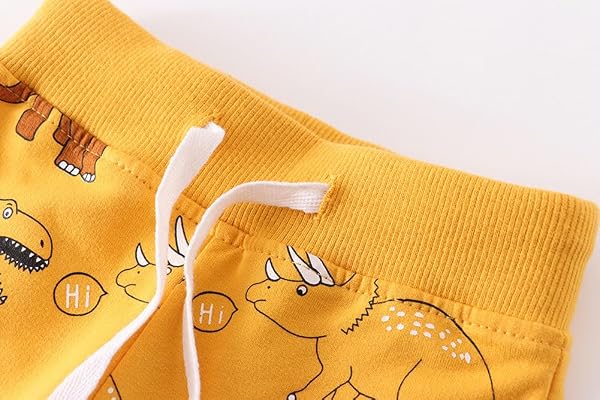 NCFALYBEL LITTLE KIDS CASUAL ATHLETIC SOLID POCKET PULL ON PANTS BOYS AND GIRLS COTTON ACTIVE SWEATPANTS(YELLOW,5-6Y)