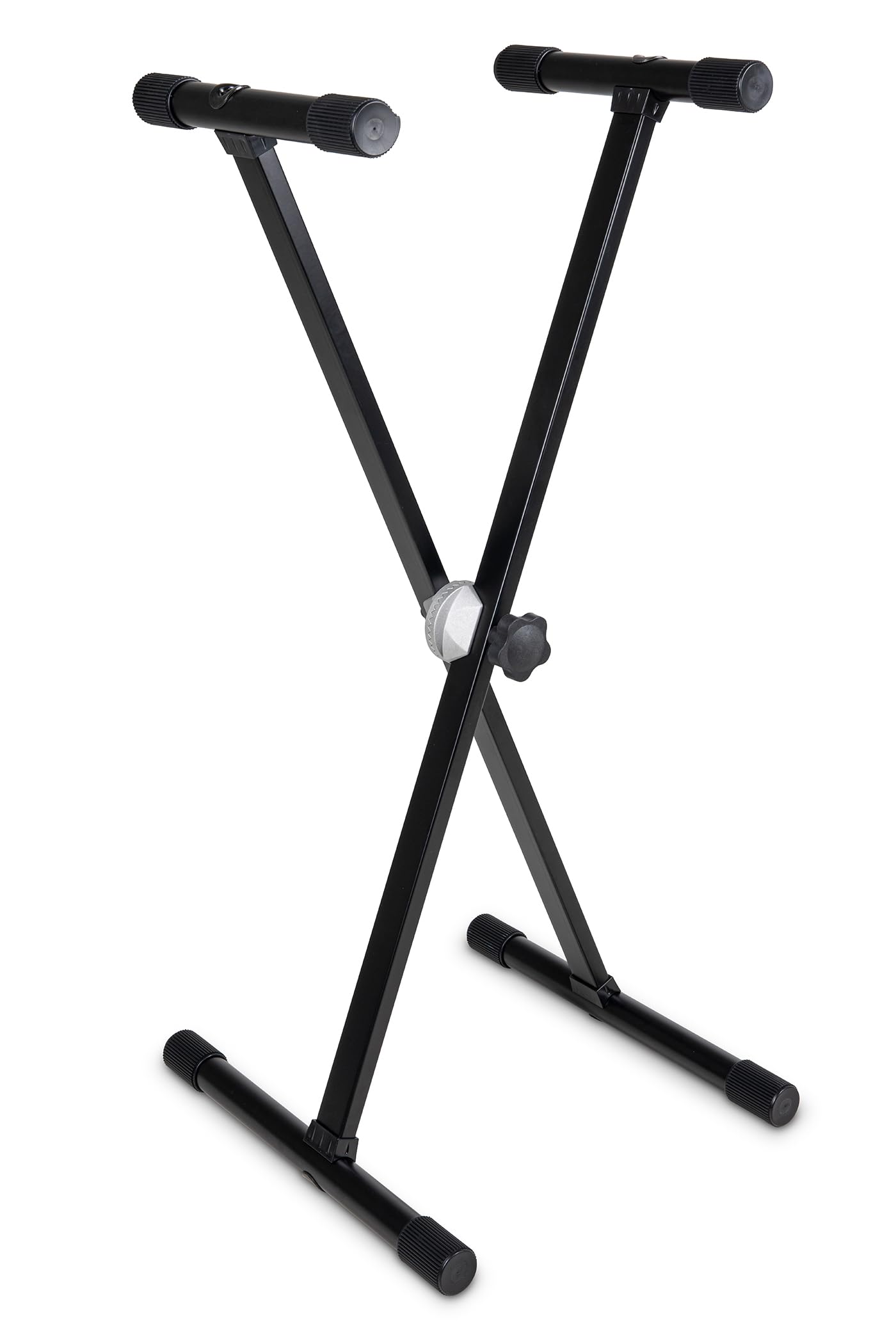 GEWA Keyboard Stand KS-10, Baby Gear System, Black: Tubular Steel, Foldable, Height & Width Adjustable, 28kg Load Capacity