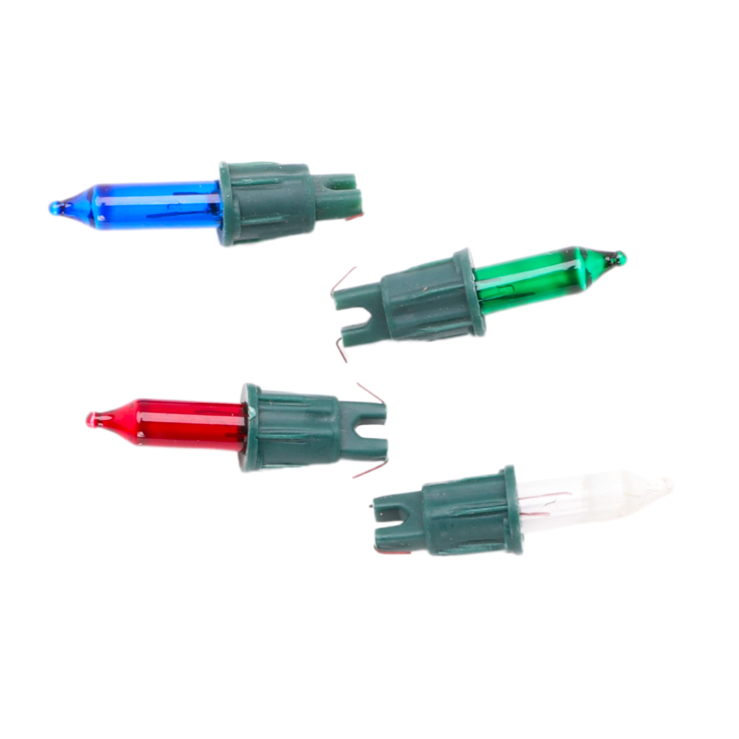 Christmas Concepts® Pack of 4 Multi-Colour Push in Spare Bulbs - 7v 0.98w - Replacement Bulbs, SB23-CC