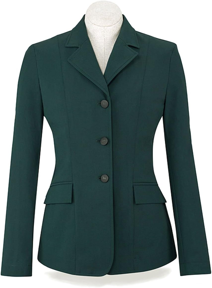 RJ Classics Monterey Xtreme Soft Shell Show Coat Green Herringbone Size 8