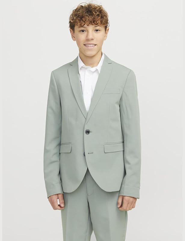 JACK&JONES JUNIOR Jprsolar Blazer Noos Jnr Giacca, Iceberg Green, 152 Bambini e Ragazzi