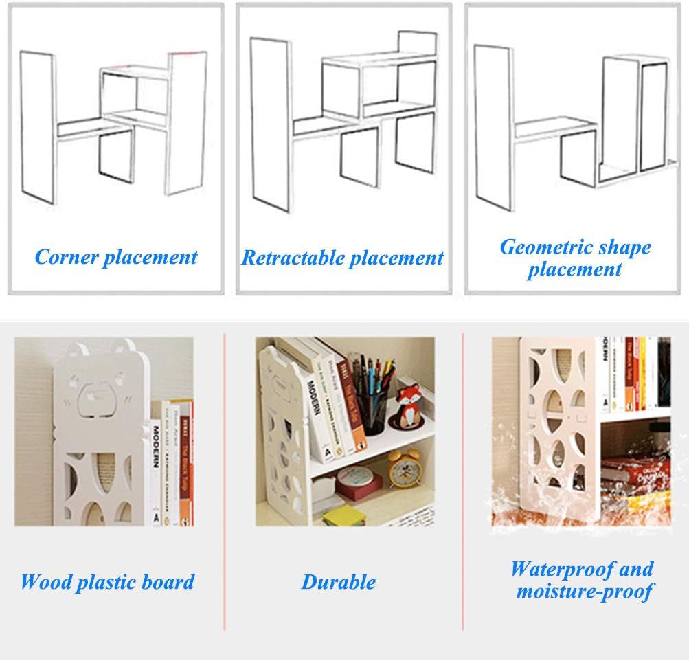 Small Bookshelf for Desktop Storage, Mini Narrow Desk Dresser White Versatility Organizers for Women, Kids, Men for Cute Office Decor Accessories: Kitchen & Dining