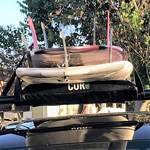 COR Surf Aero Roof Rack Pad and Premium NoScratch Silicone Buckle Tie