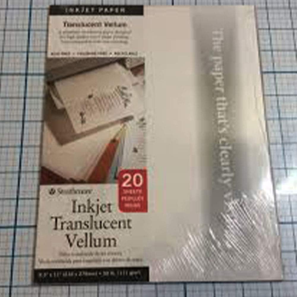 Strathmore 59-803 Printable Vellum 20Sheet Translucent, 8.5"x11", Multicolor, 20 Sheets