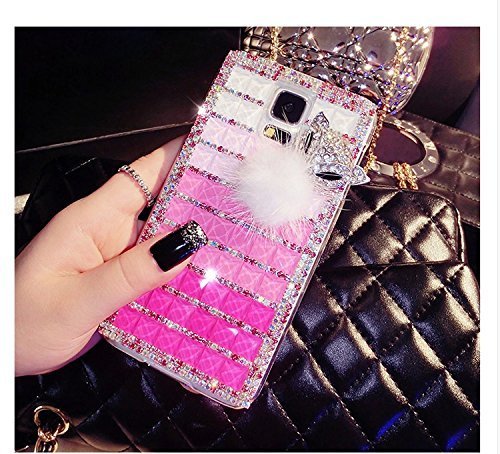 ZTE ZMAX Z970 Case, Everun Luxury Rabbit Fur Bling Cute Back Case for ZTE Z970 Perfectly Fit for Smart Consumer Cellular Cell Phone ZTE ZMAX Z970