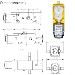 Gebildet 4pcs Geared Motor DC3V-12V DC for