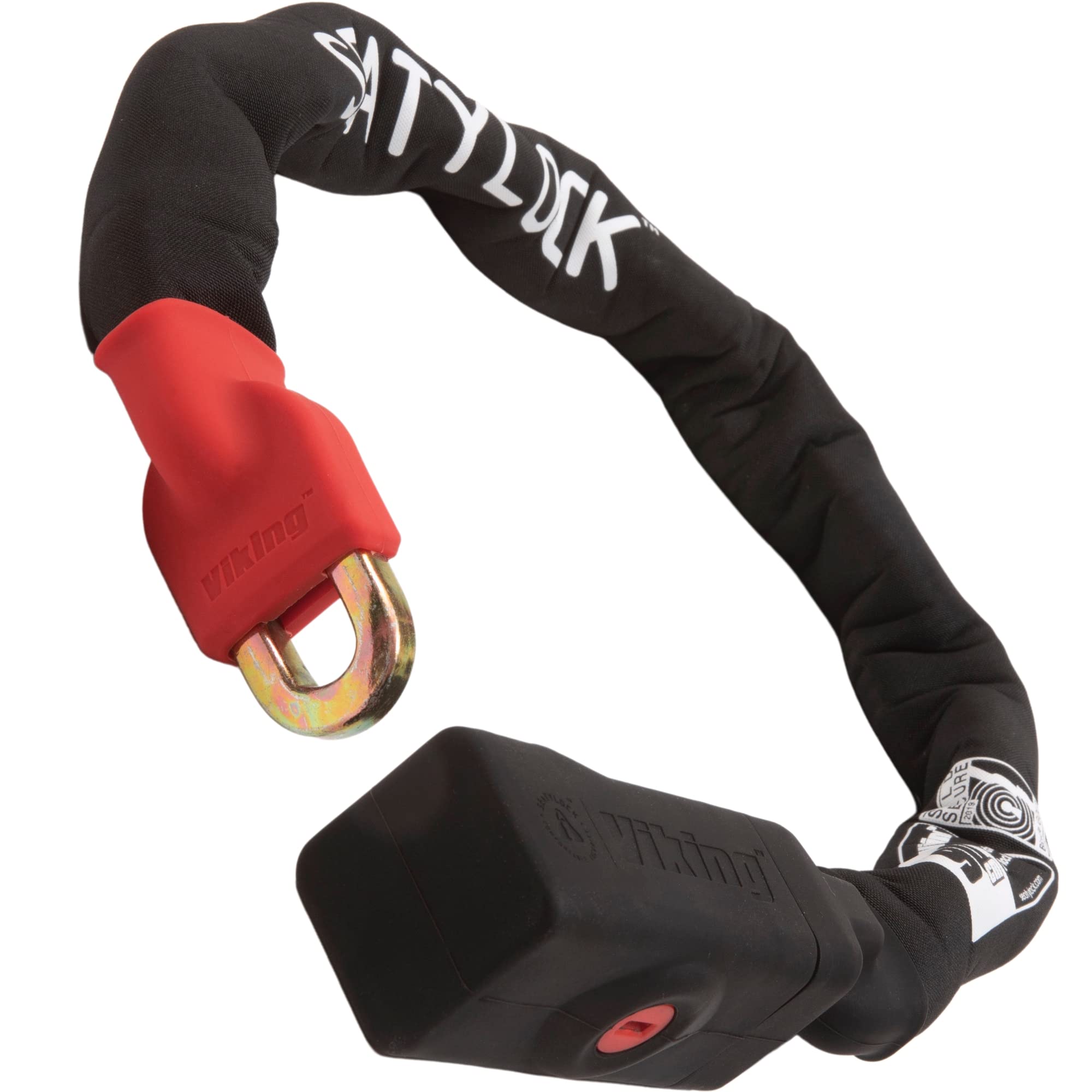 Seatylock Viking Bike Chain Lock with Key - Magnetic Patented Sold Secure Rated - Heavy Duty Anti Theft - Smart Ultra Security Bicycle Lock (90 CM - 35.41", Gold Rated)