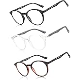 BLUEMOKY Reading Glasses for Men and Women: Blue Light Round Classic Eyeglasses - Computer Readers Glasses