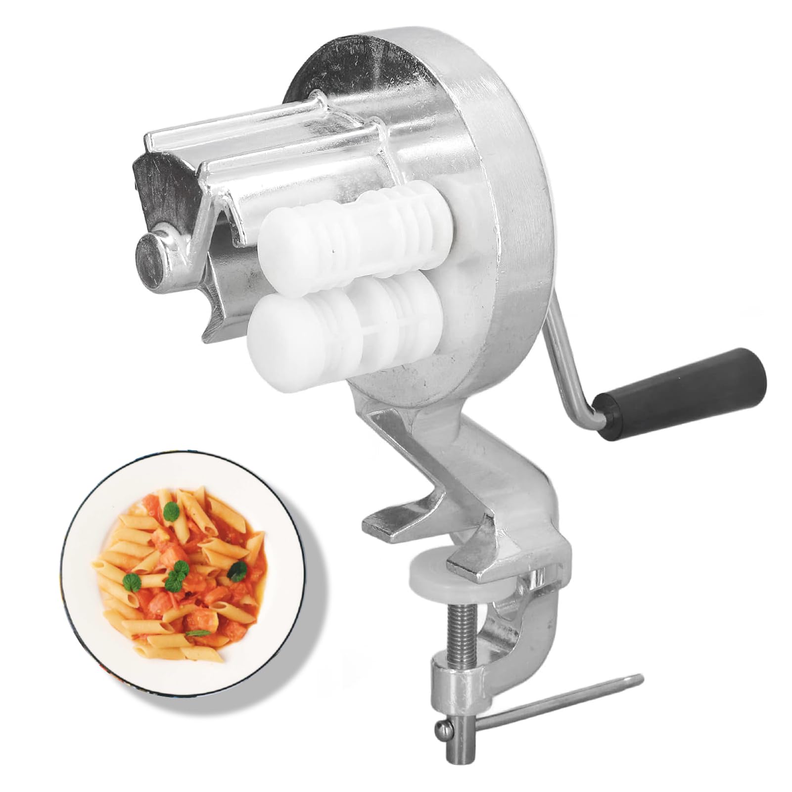 Craft Pasta with The Manual Macaroni Maker - Stainless Steel Hand-Cranking Noodles Pressing Machine for Your Kitchen