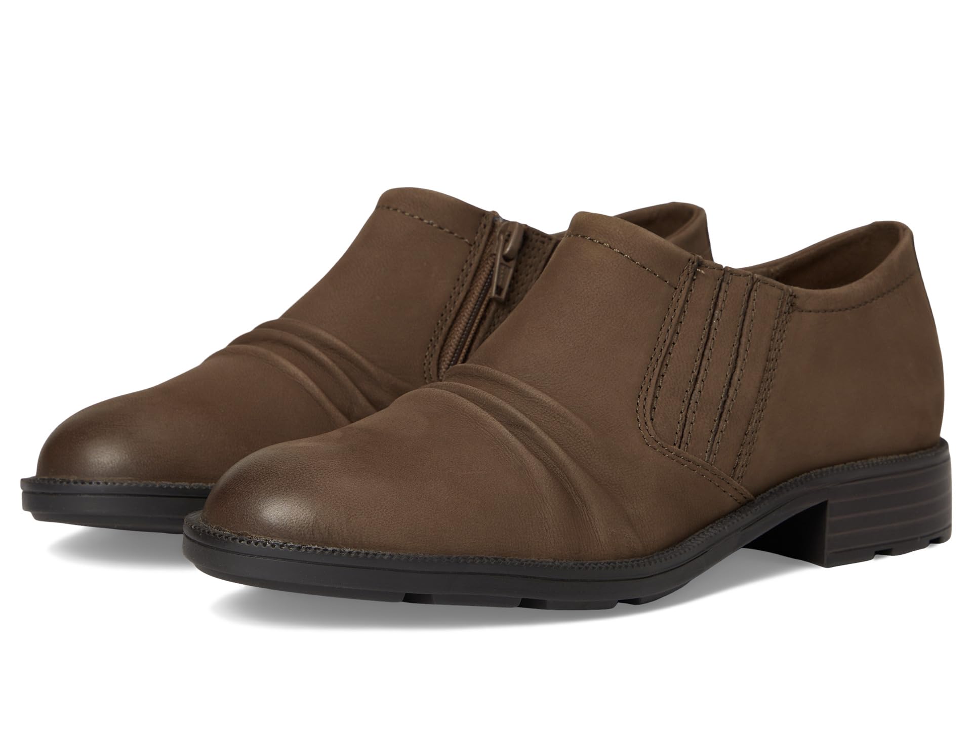 Clarks Collection Women’s Adalynn Ezra Loafer, Mushroom Nubuck, 6 M US