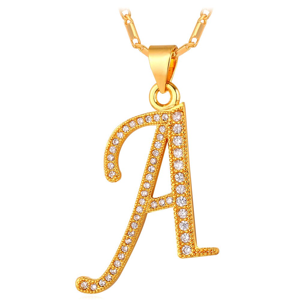 Buy U7 Alphabet Initial Jewelry Women 
