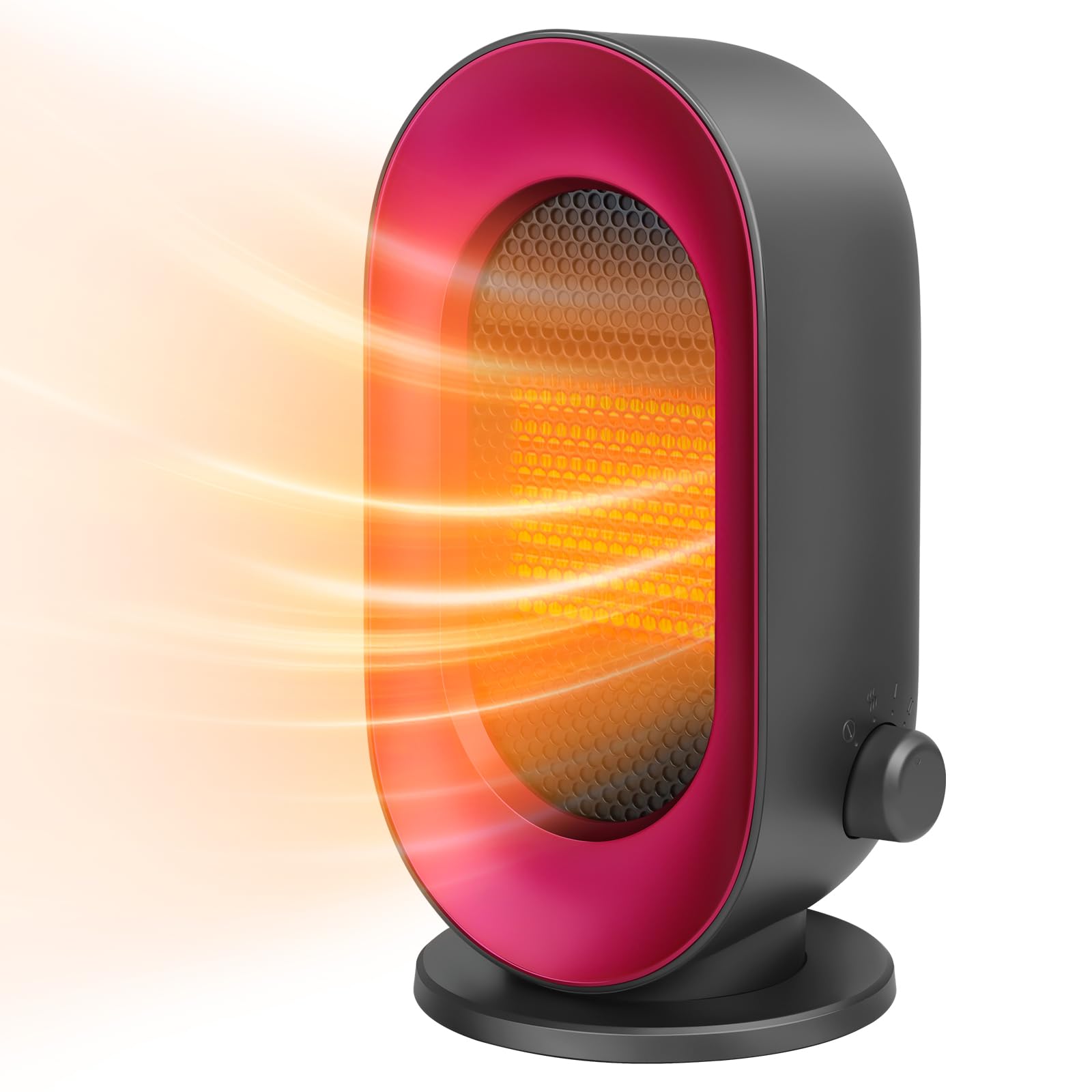 Sendowtek Portable Desk Heater Indoor, 10" Tall with 3 Mode Adjustable, Overheating/Tip-over Protection, Fast Heating Fan PTC Small Electric Under Desk Mini Heater Blow for Home Office Use