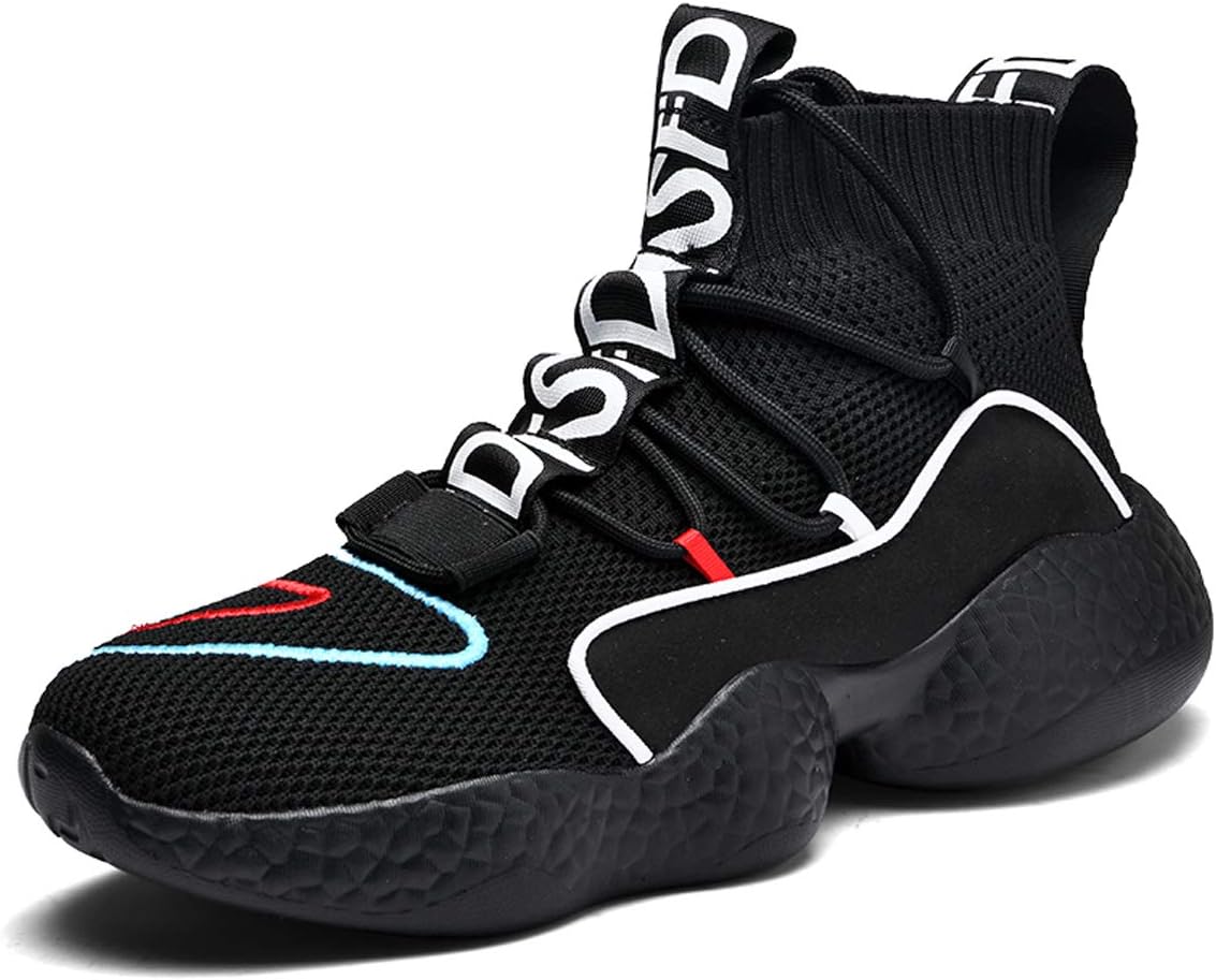 BADIER Mens Socks Shoes High Top Womens Mesh Casual Walking Running Sport Sneakers