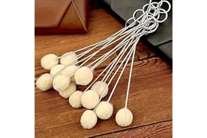 10PCS Wool Ball Brush Leather Wool Balls Painting Brush Assisted Dyeing Leather Dauber Tool for Dyeing Tools Smooth Stain App