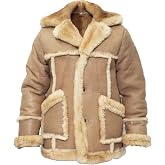 Infinity Leather Mens Designer Beige Long Winter Real Sheepskin Coat