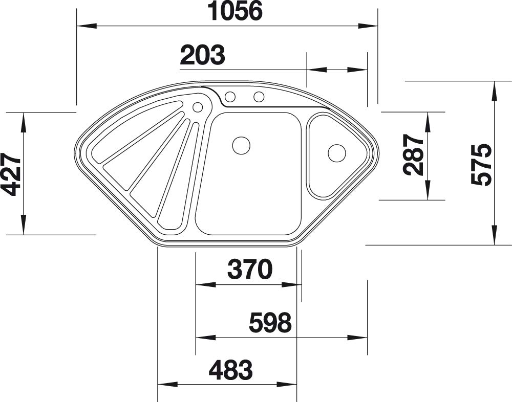 Tartufo/mit InFino-Ablaufsystem inklusive Edelstahlschale und